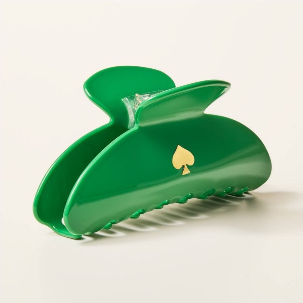 Kate Spade x Target Green Gold Logo Claw Hair Clip